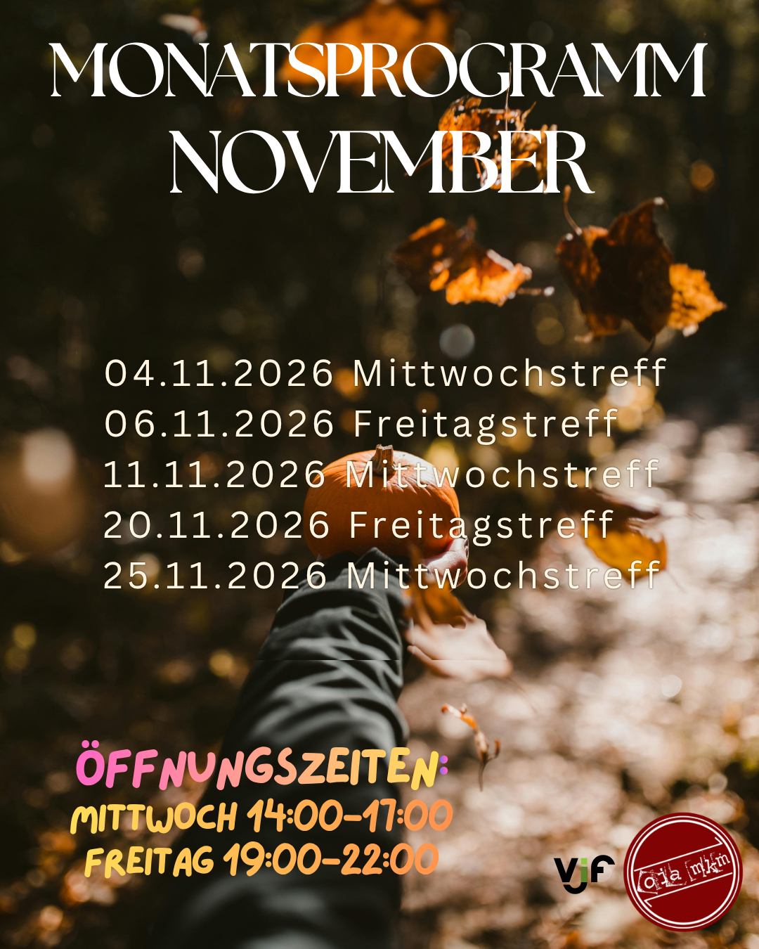 Monatsprogramm November